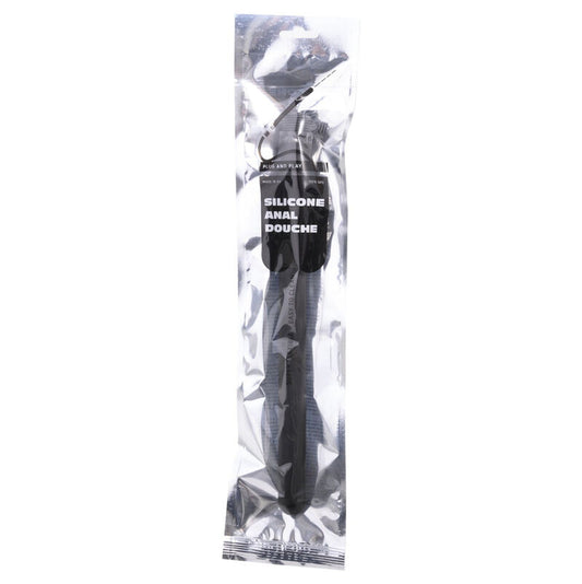 VOLLEDIG ZWART - OPBLAASBARE ANALE DOUCHE SILICONE 27 CM