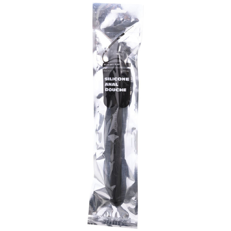 GEHEEL ZWART - MEGA RIPPLE DOUCHE ANAAL SILICONE 28,5 CM