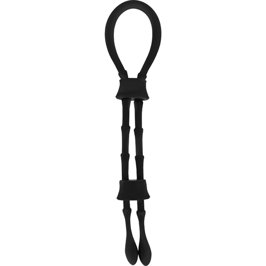 OHMAMA FETISJ - SILICONEN CORD-COCK EN TEELBALLEN RING