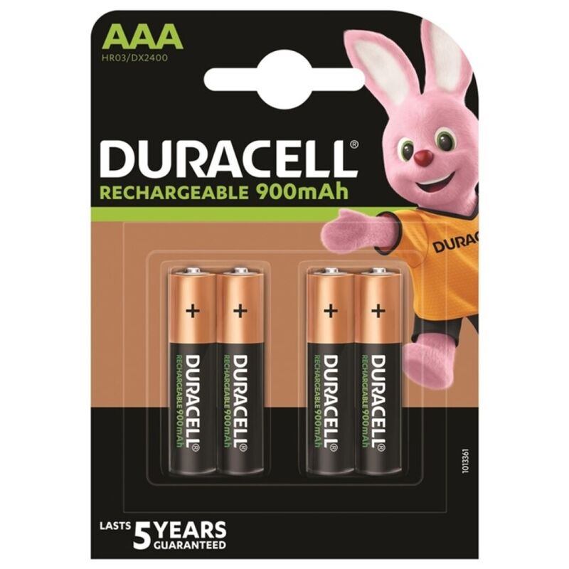 DURACELL - OPLAADBARE BATTERIJ HR03 AAA 900mAh 4 STUKS