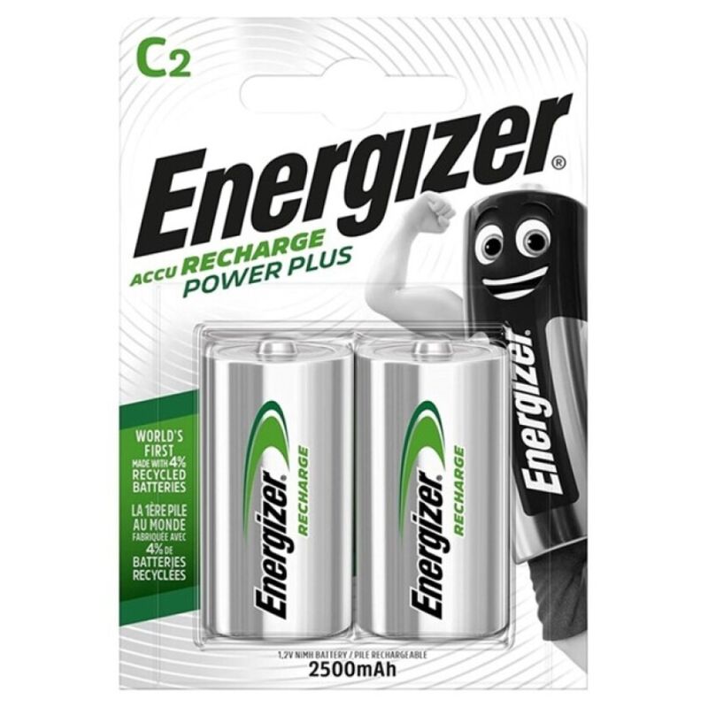 ENERGIZER - OPLAADBARE BATTERIJ POWER PLUS HR14 C 2500mAh 2 STUKS