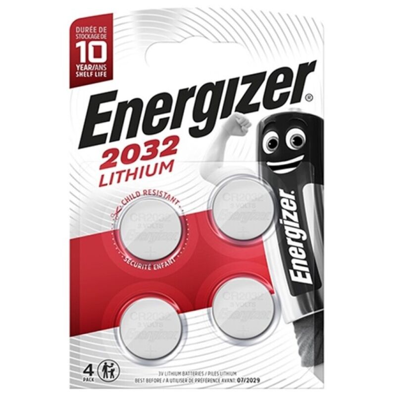 ENERGIZER - BATTERIJ LITHIUM KNOP CR2032 3V 4 STUKS