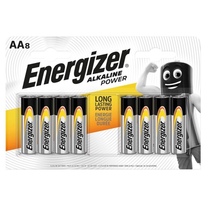 ENERGIZER - POWER ALKALINE BATTERIJ AA LR6 8 STUKS