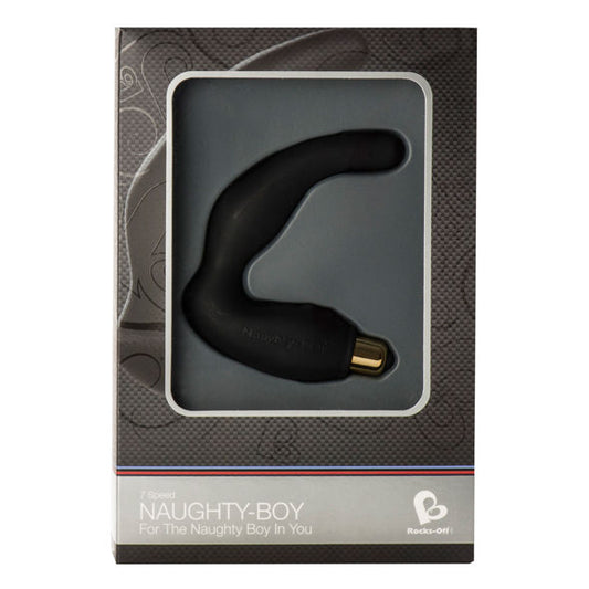 ROCKS-OFF - NAUGHTY-BOY MALE G-SPOT MASSAGER 7 V ZWART