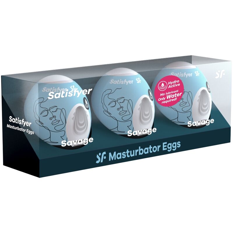 SATISFYER - 3 MASTURBATOR EGG SAVAGE