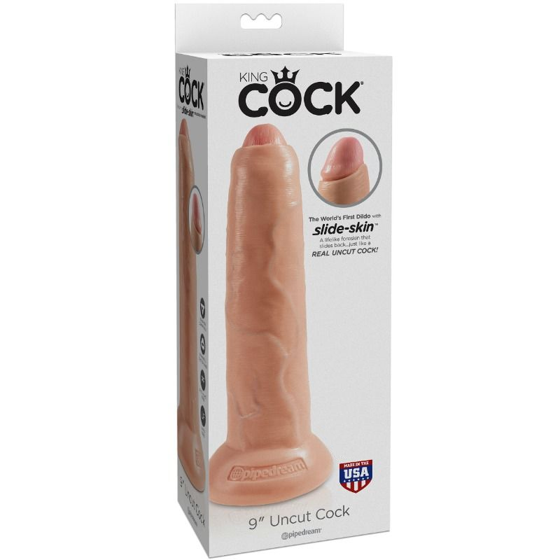KING COCK - REALISTISCHE DILDO ONBESNEDEN HUIDSKLEUR 23 CM