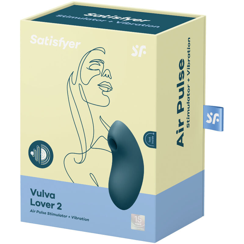 SATISFYER - VULVA LOVER 2 STIMULATOR EN VIBRATOR BLAUW