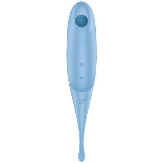 SATISFYER - TWIRLING PRO STIMULATOR EN VIBRATOR BLAUW