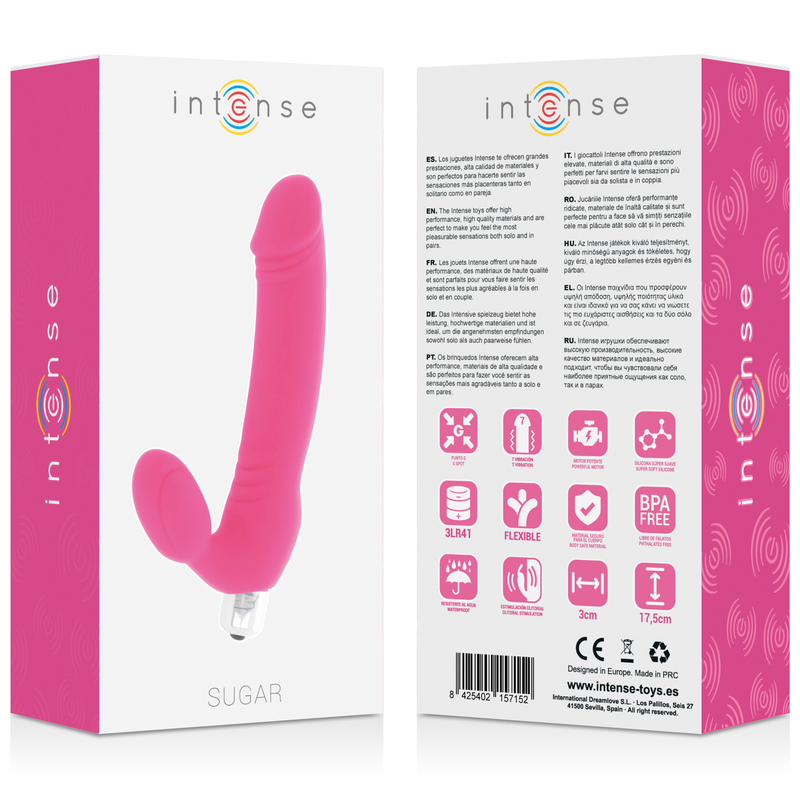 INTENSE - SUGAR ZEVEN SNELHEDEN SILICONEN FUCHSIA