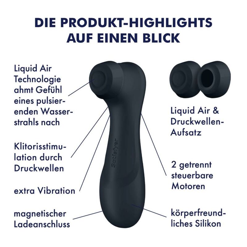 SATISFYER - PRO 2 GENERATIE 3 LIQUID AIR TECHNOLOGY ZWART
