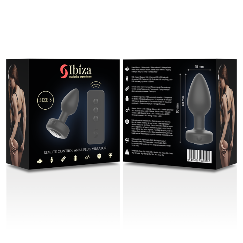 IBIZA - AFSTANDSBEDIENING ANALE PLUG MAAT S