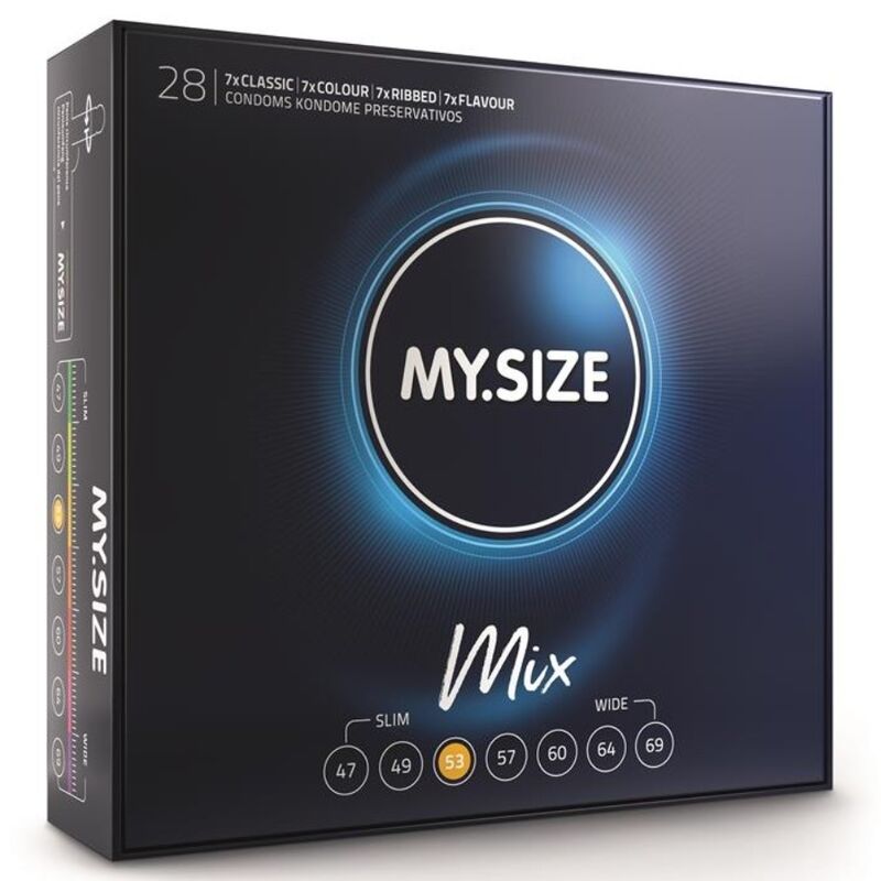 MY SIZE - MIX CONDOMS 53 MM 28 STUKS