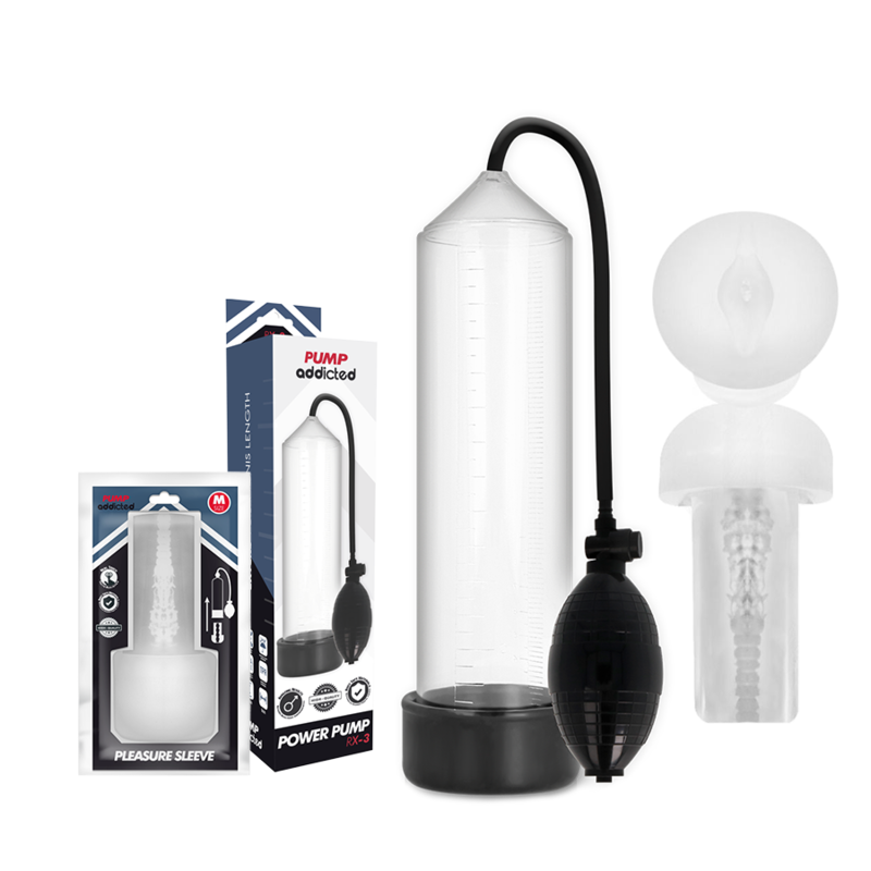 PUMP ADDICTED - RX3 TRANSPARANT MET PLEASURE SLEEVE
