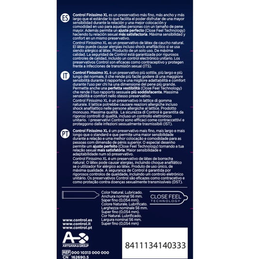 CONTROL - FINISSIMO XL CONDOMS 12 STUKS