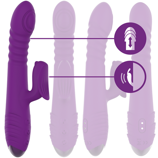 INTENSE - IGGY MULTIFUNCTIONELE OPLAADBARE VIBRATOR OP & NEER MET CLITORALE STIMULATOR PAARS