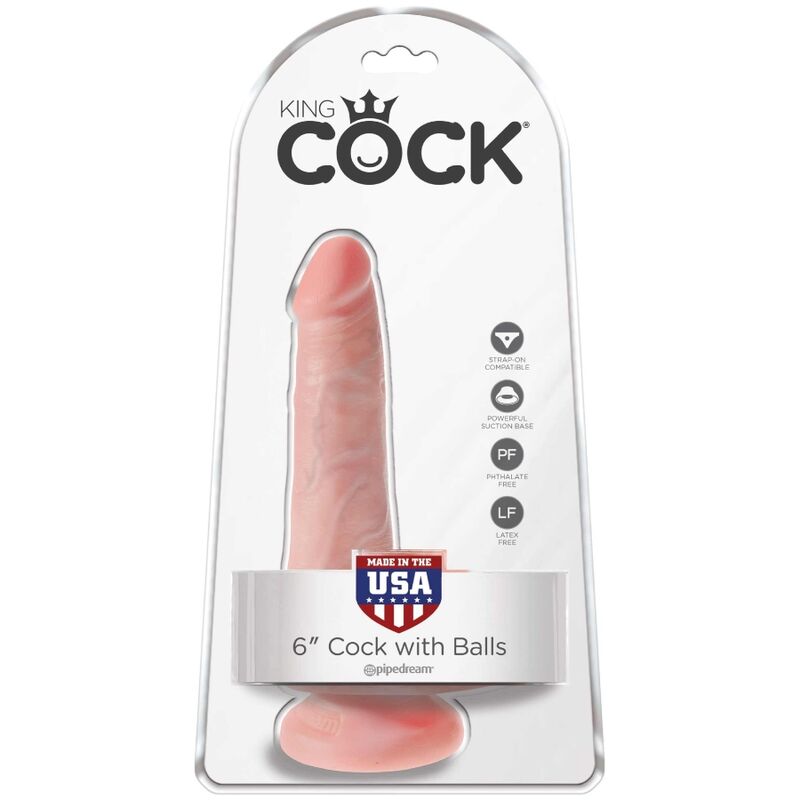 KING COCK - REALISTISCHE PENIS MET BALLEN 13,5 CM LICHT
