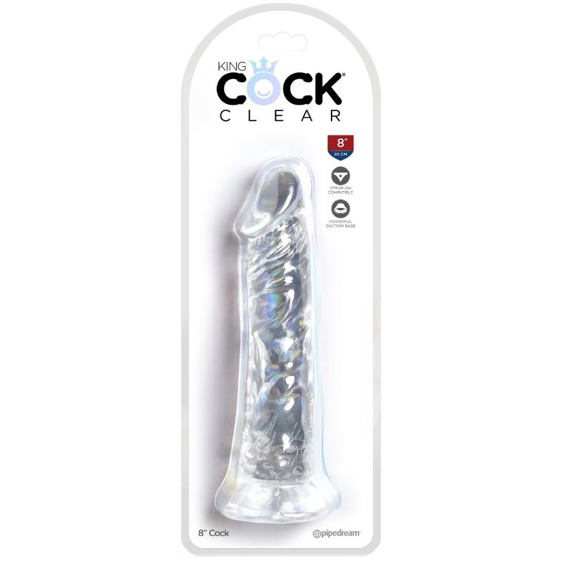 KING COCK - REALISTISCHE PENIS 19.7 CM TRANSPARANT