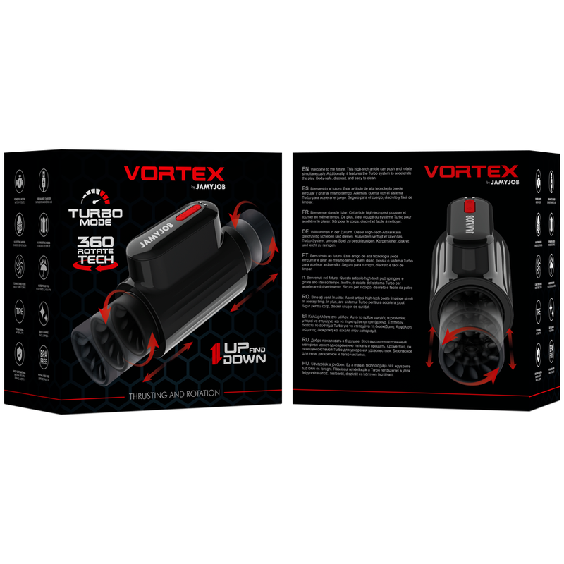 JAMYJOB - VORTEX STOOT- EN 360 GRADEN ROTERENDE TURBO STAND MASTURBATOR
