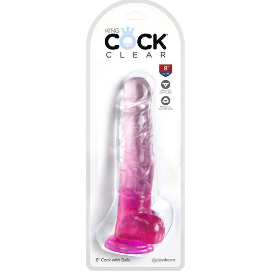 KING COCK - DUIDELIJKE REALISTISCHE PENIS MET BALLEN 16,5 CM ROZE