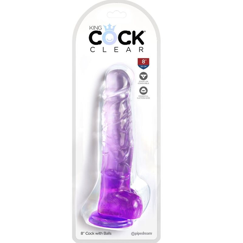 KING COCK - DUIDELIJKE REALISTISCHE PENIS MET BALLEN 16,5 CM PAARS