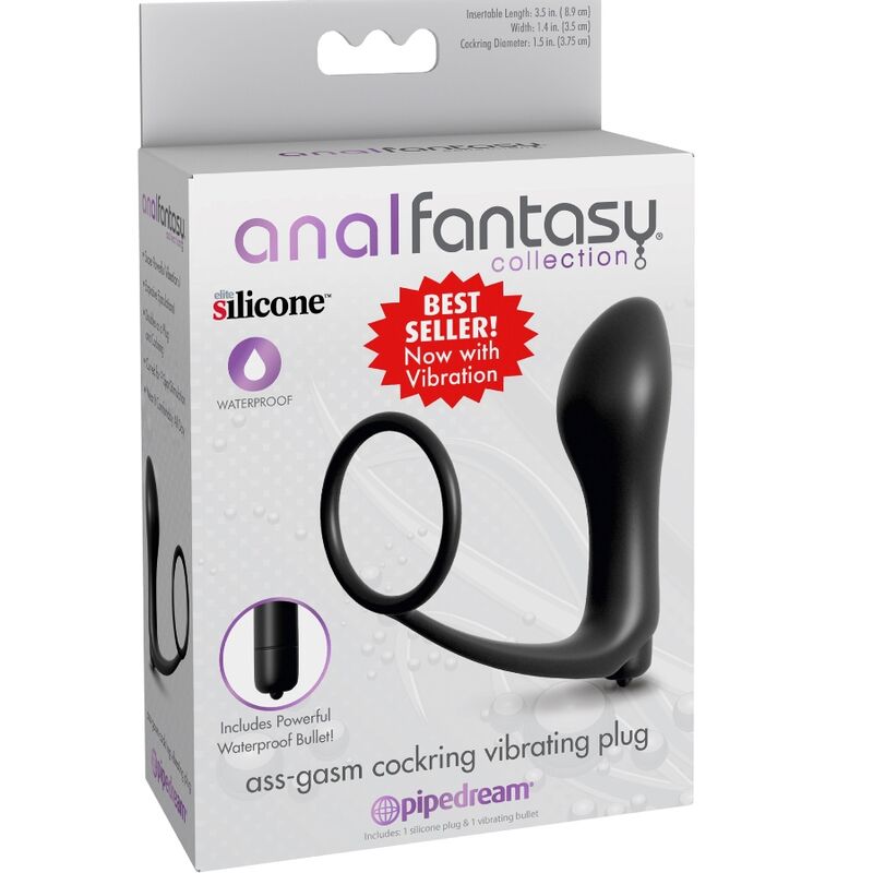 ANAL FANTASY ELITE COLLECTIE - KONT-GASM PIEMELRING VIBRATOR PLUG