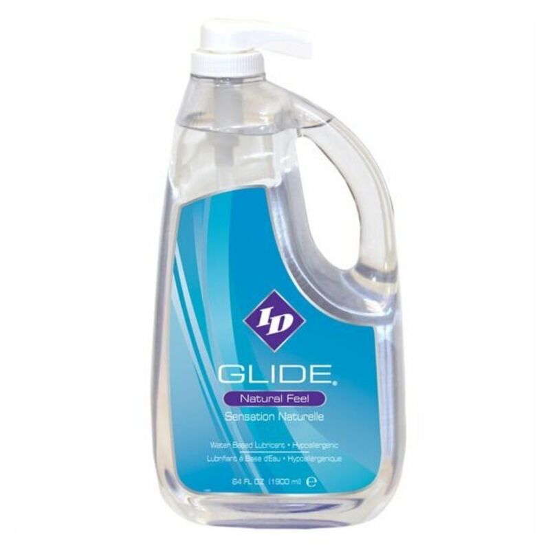 ID GLIDE - GLIJMIDDEL OP WATERBASIS + HYPOALLERGEEN NATUURLIJK GEVOEL 1900 ML