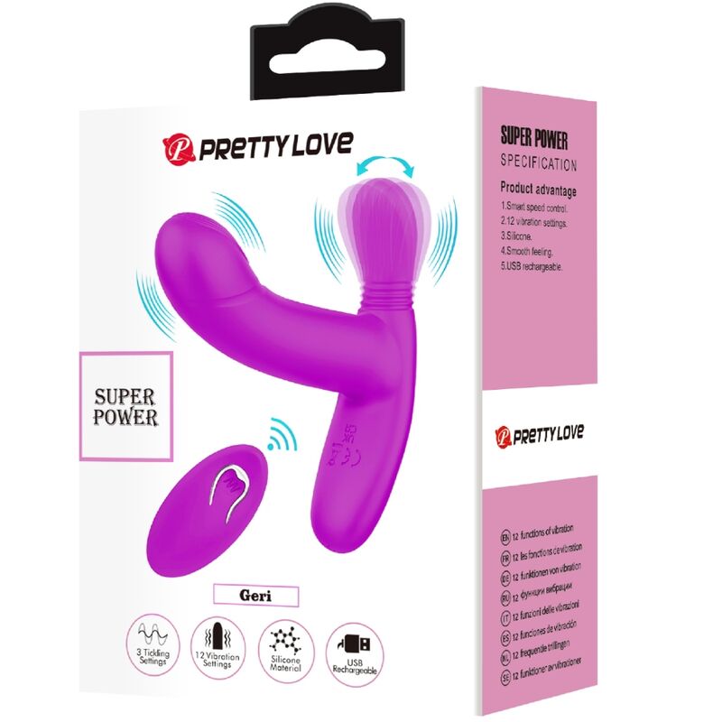 PRETTY LOVE - GERI KLITORISMASSAGER ROZE AFSTANDSBEDIENING