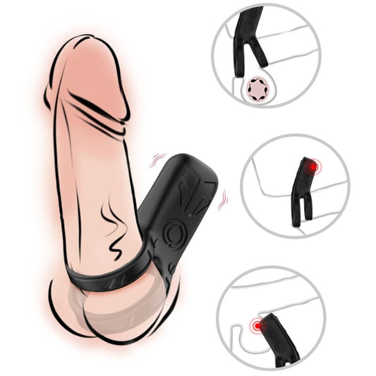 ARMONY - DUBBELE RING VIBRATOR ZWART