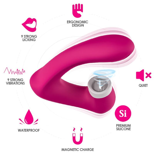 ARMONY - SECRETKISS LIKKENDE TRILLENDE CLIT & GEBOGEN FUCHSIA VIBRATOR