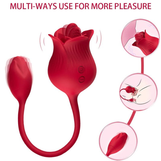ARMONY - ROZE CLITORIS STIMULATOR VIBRATOR MET STAART 10 MODI ROOD
