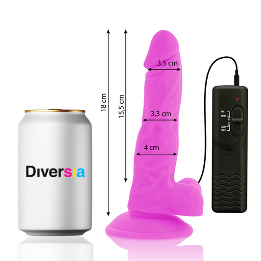 DIVERSIA - FLEXIBELE TRILLENDE DILDO PAARS 18 CM -O- 4 CM