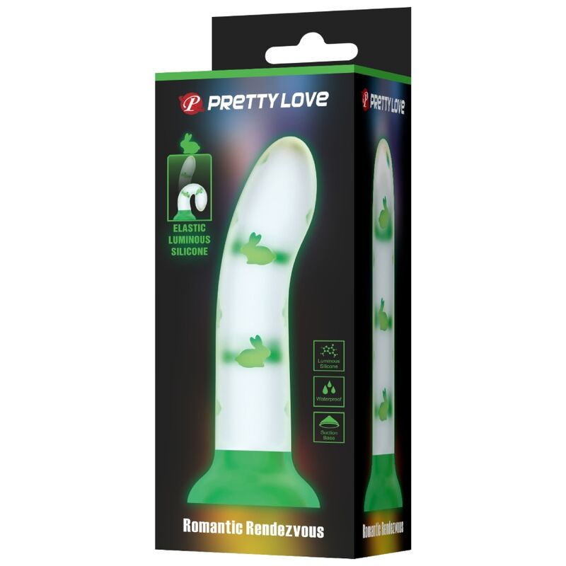 PRETTY LOVE - MAGICAL NIGHTFALL DILDO ZONDER TRILLINGEN LICHTGEVEND GROEN