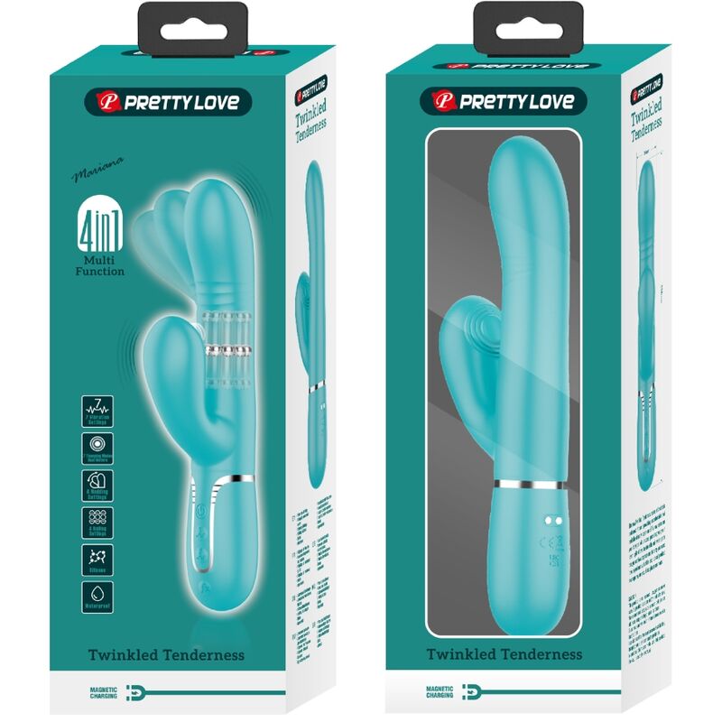 PRETTY LOVE - MULTIFUNCTIONELE G-SPOT VIBRATOR AQUA GROEN