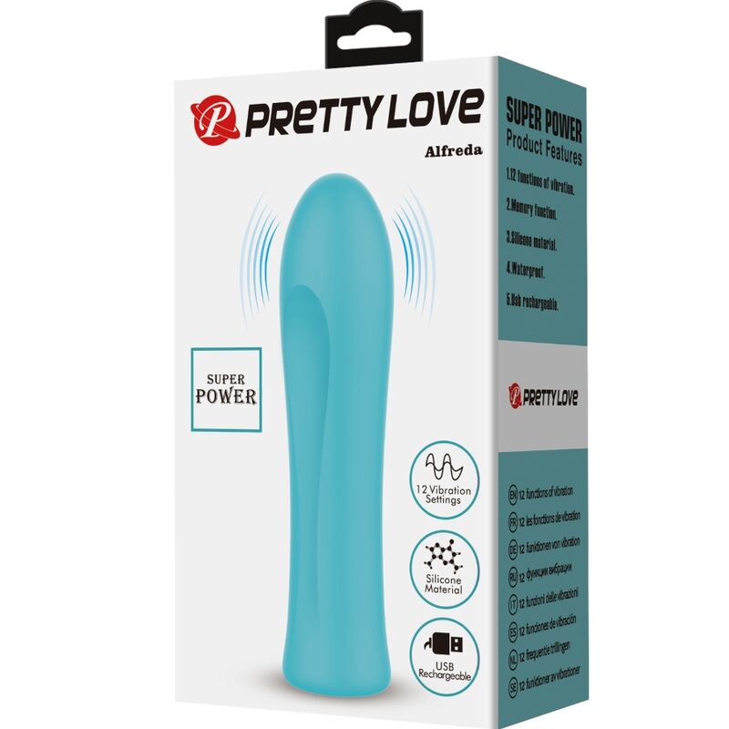 PRETTY LOVE - ALFREDA SUPER POWER VIBRATOR AQUA GROEN