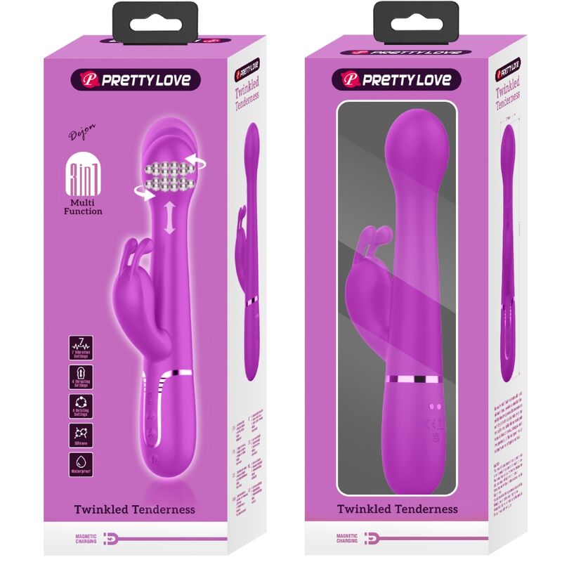 PRETTY LOVE - DEJON KONIJN VIBRATOR 3 IN 1 MULTIFUNCTIONEEL PAARS