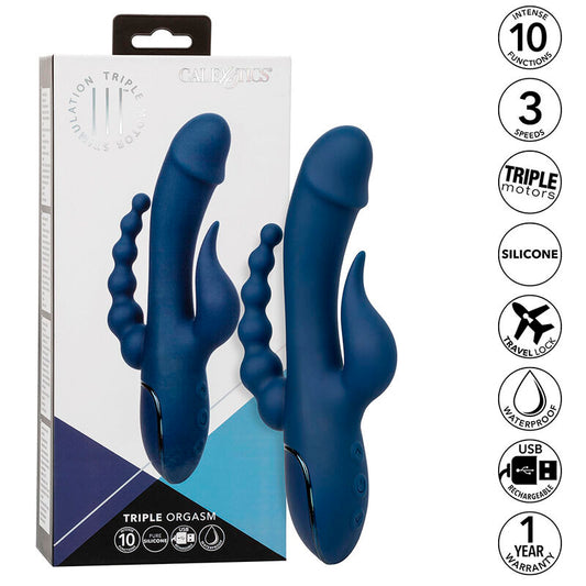 CALEXOTICS - VIBRATOR DRIEDUBBEL ORGASME BLAUW