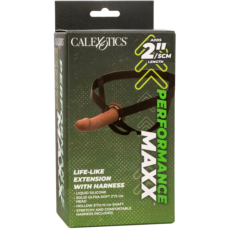 CALEXOTICS - PERFORMANCE MAXX LEVENSECHTE VERLENGING MET HARNAS BRUINE HUIDSKLEUR