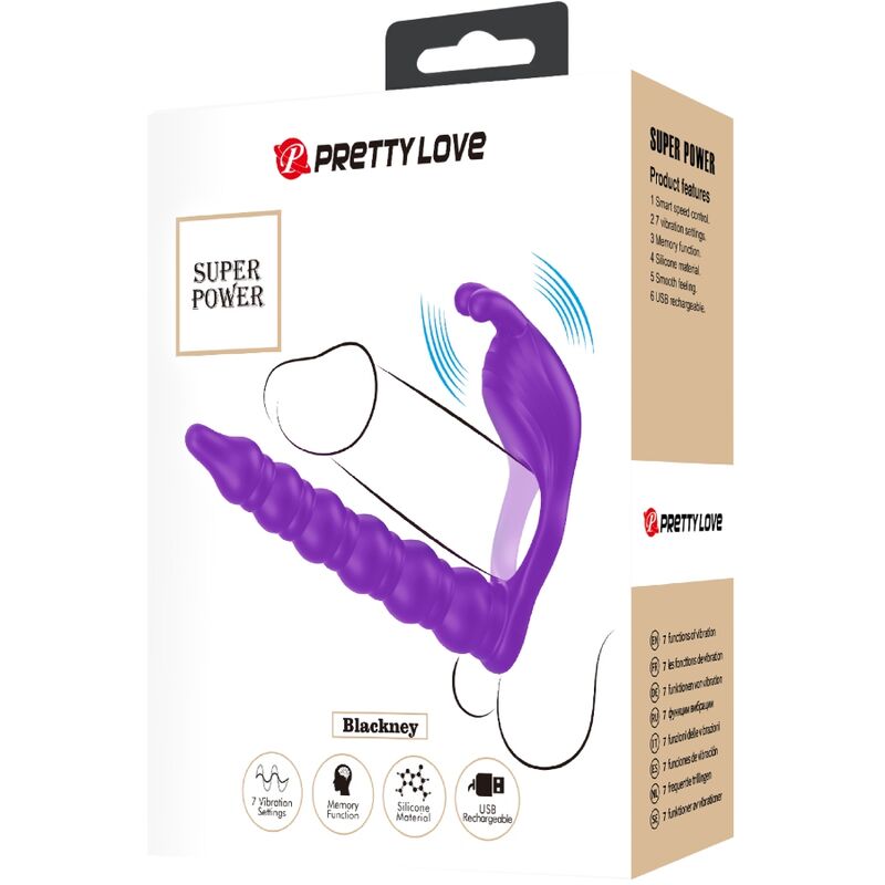 PRETTY LOVE - BLACKNEY PENISRING MET LILA VIBRATOR PLUG