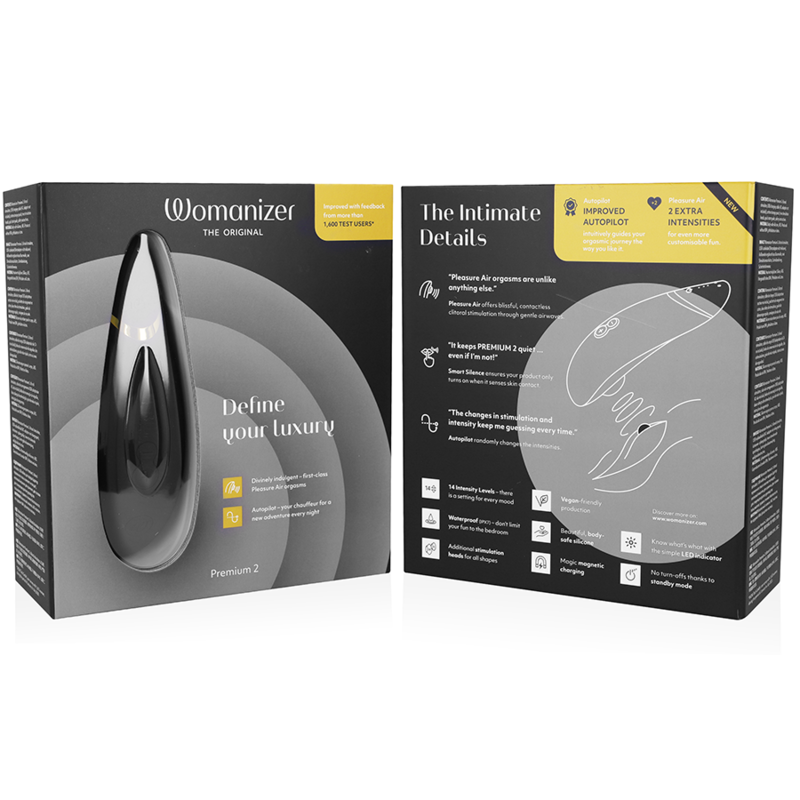 WOMANIZER - PREMIUM 2 CLITORALE STIMULATOR ZWART