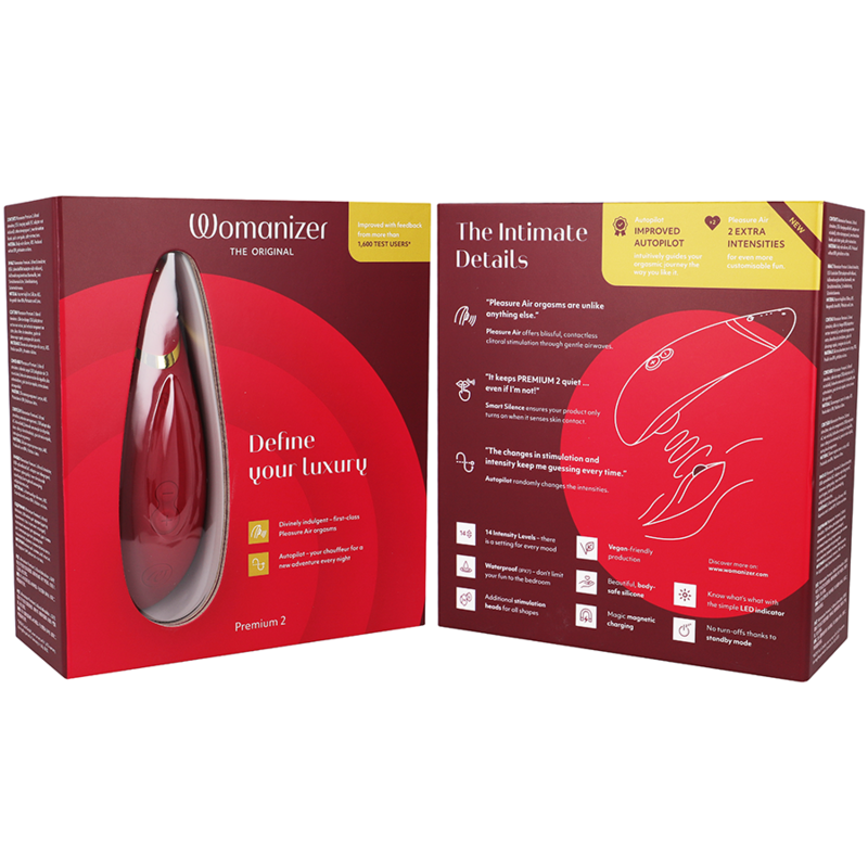 WOMANIZER - PREMIUM 2 CLITORALE STIMULATOR BORDEAUX