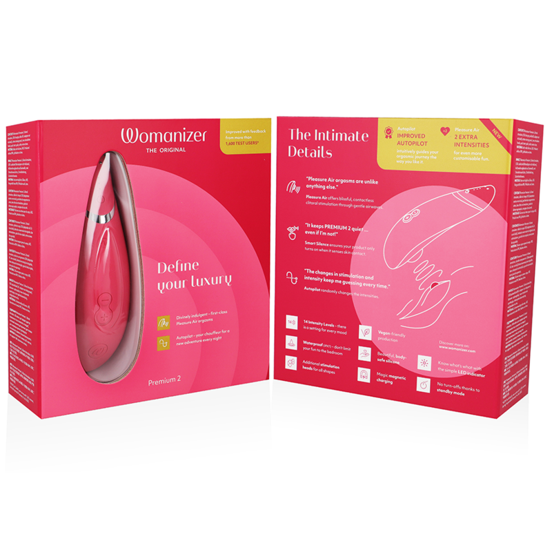WOMANIZER - PREMIUM 2 CLITORALE STIMULATOR FRAMBOOS