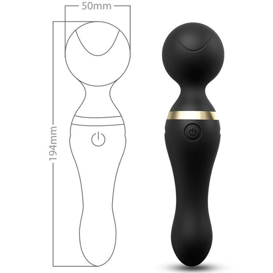 ARMONY - FREEZA MASSEUR & VIBRATOR SUPERFLEXIBELE KOP ZWART