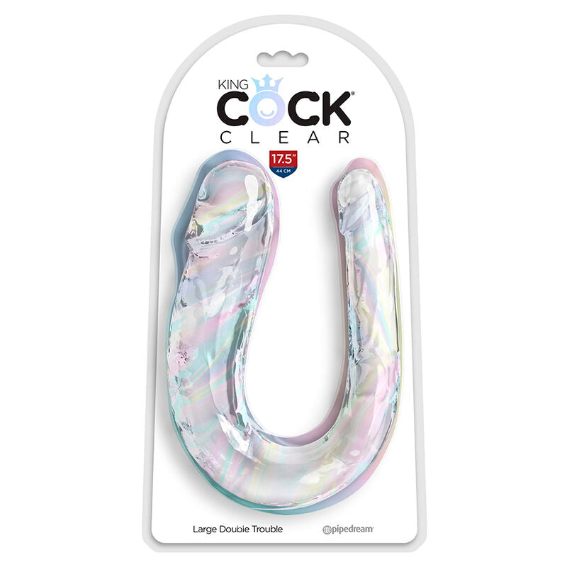 KING COCK - DOUBLE TROUBLE DUBBELE DILDO 44 CM HELDERE