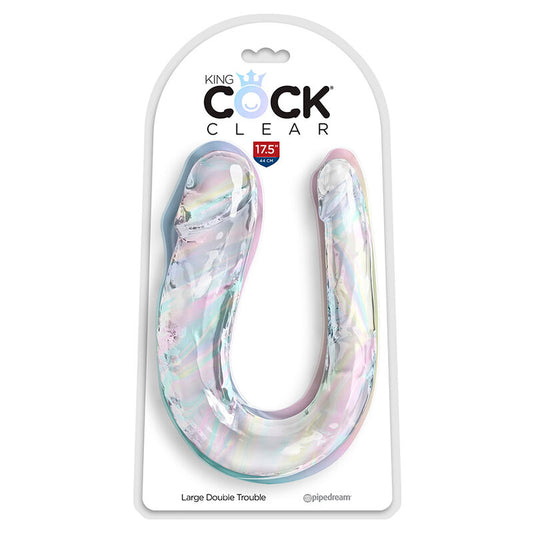 KING COCK - DOUBLE TROUBLE DUBBELE DILDO 44 CM HELDERE
