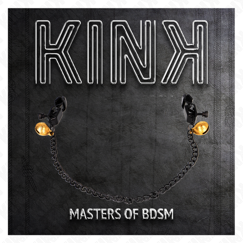 KINK - PLATTE KETTING NIPPELKLEMMEN EN BEL ZILVER 30 CM