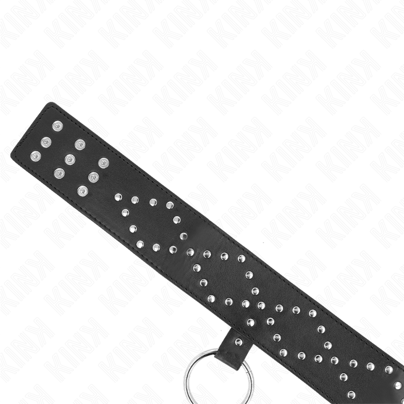 KINK - KETTING 65 CM MET LIJN MET ZILVEREN STUDS MODEL 3 VERSTELBAAR 36-43 CM X 5 CM