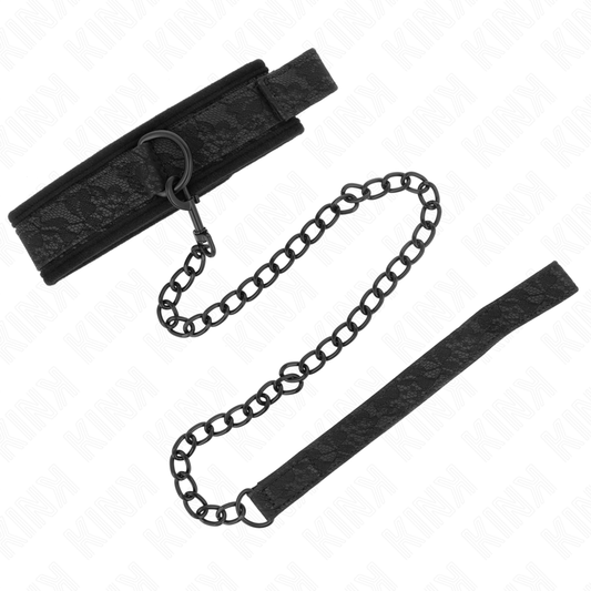 KINK - BASIS HALSBAND MET RIEM 77 CM MODEL 5 VERSTELBAAR 34-54 CM X 5 CM