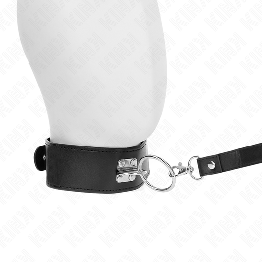 KINK - LEERLIJN MET STUDS 116 CM HALSBAND MET KUNSTLEREN BAND 50 X 5 CM