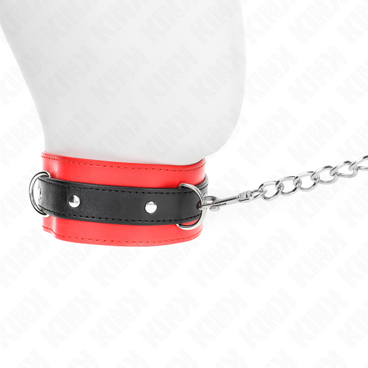 KINK - HALSBAND MET RIEM 65 CM MET STRAP ROOD 54 X 4,5 CM
