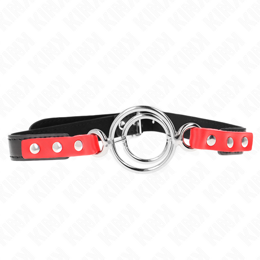KINK - KNEVEL MET MEERDERE O-RINGEN 4 / 4.8 CM ROOD 38 X 56 CM